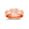 9k White Gold 0.18ct Jewellery - 9ct Rose Gold RBC Court Natural Diamond Wedding Band Fully Set - 4mm - 50pts - by Hearts Forever Jewellers