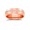 9k White Gold 0.18ct Jewellery - 9ct Rose Gold RBC Court Natural Diamond Wedding Band Fully Set - 4mm - 50pts - by Hearts Forever Jewellers