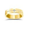 9k White Gold Round Jewellery - 9ct Yellow Gold RBC Flat Court Natural Diamond Wedding Band Half Set - 4mm - 28pts - by Hearts Forever Jewellers
