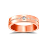 9k White Gold Round Jewellery - 9ct Rose Gold RBC Flat Court Natural Diamond Wedding Band Half Set - 4mm - 28pts - by Hearts Forever Jewellers