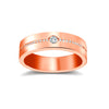 9k White Gold Round Jewellery - 9ct Rose Gold RBC Flat Court Natural Diamond Wedding Band Half Set - 4mm - 28pts - by Hearts Forever Jewellers