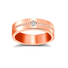 9k White Gold Round Jewellery - 9ct Rose Gold RBC Flat Court Natural Diamond Wedding Band Half Set - 4mm - 28pts - by Hearts Forever Jewellers