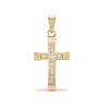 0.12ct Necklace - 9ct Yellow Gold Natural Diamond Cross - by Hearts Forever Jewellers