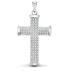 0.50ct Necklace - 9ct White Gold Natural Diamond Cross - by Hearts Forever Jewellers