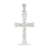 0.12ct Necklace - 9ct White Gold Natural Diamond Cross - by Hearts Forever Jewellers