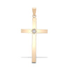 0.03ct Necklace - 9ct Yellow Gold Natural Diamond Cross - by Hearts Forever Jewellers