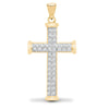 0.10ct Necklace - 9ct Yellow Gold Natural Diamond Cross - by Hearts Forever Jewellers