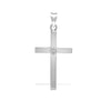 Diamond Necklace - 9ct White 0.03ct Star Set Natural Diamond Cross - by Hearts Forever Jewellers