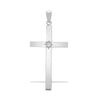 Diamond Necklace - 9ct White 0.03ct Star Set Natural Diamond Cross - by Hearts Forever Jewellers