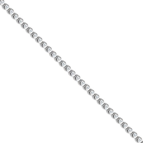 Sterling Silver Cubic Zirconia Bracelet - 925 Sterling Silver CZ Tennis Bracelet - by Hearts Forever Jewellers