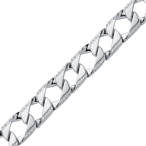 Sterling Silver Bracelet - 925 Silver Cast Curb Bracelet - by Hearts Forever Jewellers