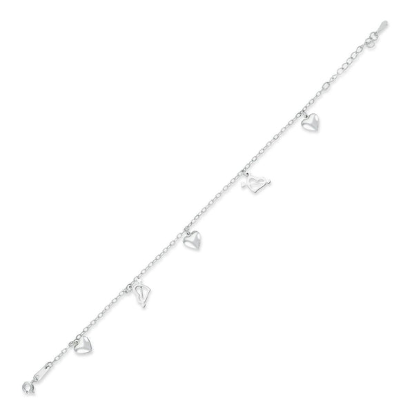 Sterling Silver Bracelet - 925 Silver Heart Bracelet - by Hearts Forever Jewellers