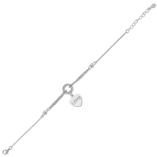 Sterling Silver Bracelet - 925 Siver Heart bracelet - by Hearts Forever Jewellers