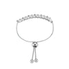 Sterling Silver Cubic Zirconia Bracelet - 925 Silver CZ Set Toggle Bracelet - by Hearts Forever Jewellers