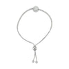 Sterling Silver Cubic Zirconia Bracelet - 925 Silver CZ Cluster Toggle Bracelet - by Hearts Forever Jewellers