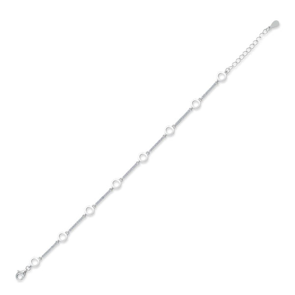 Sterling Silver Cubic Zirconia Bracelet - 925 Silver CZ Set Bracelet - by Hearts Forever Jewellers