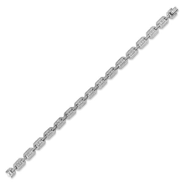 Sterling Silver Cubic Zirconia Bracelet - 925 Silver CZ Set Bracelet - by Hearts Forever Jewellers