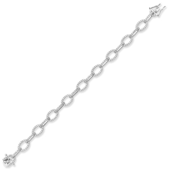 Sterling Silver Cubic Zirconia Bracelet - 925 Silver CZ Set Bracelet - by Hearts Forever Jewellers