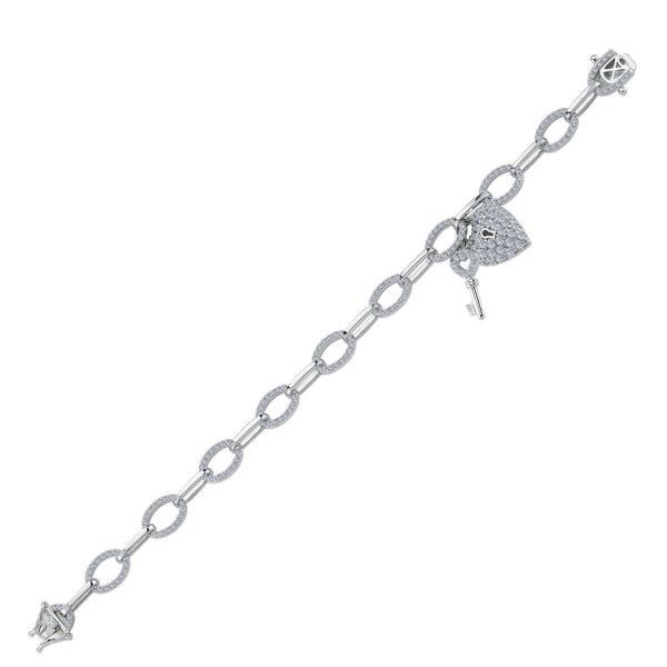 Sterling Silver Cubic Zirconia Bracelet - 925 Silver CZ Set Bracelet - by Hearts Forever Jewellers