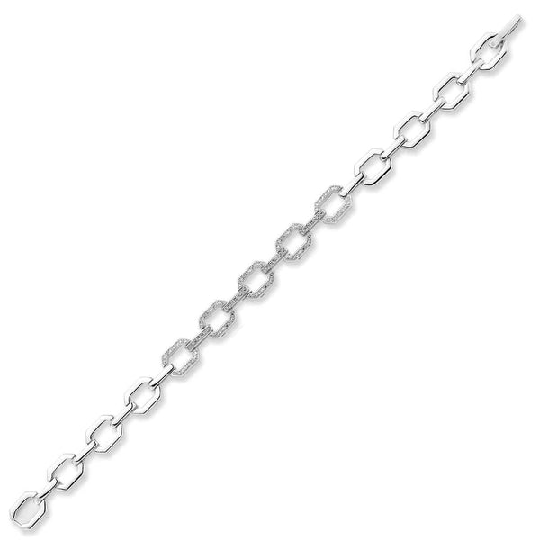 Sterling Silver Cubic Zirconia Bracelet - 925 Silver CZ Set Bracelet - by Hearts Forever Jewellers