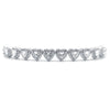 Sterling Silver Cubic Zirconia Bracelet - 925 Silver CZ Set Heart Bracelet - by Hearts Forever Jewellers