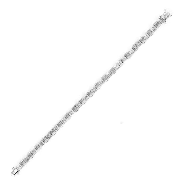 Sterling Silver Cubic Zirconia Bracelet - 925 Silver CZ Set Bracelet - by Hearts Forever Jewellers