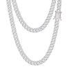 925 Silver CZ Set Cuban Chain 6.0mm