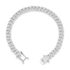 925 Silver CZ Set Cuban Chain 6.0mm