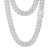 925 Silver CZ Set Cuban Chain 6.0mm