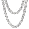 925 Silver CZ Set Cuban Chain 6.0mm
