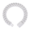 925 Silver Baguette CZ Set Cuban Chain 14.0mm