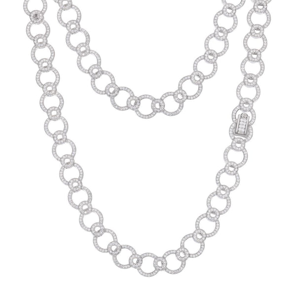 Sterling Silver Cubic Zirconia Jewellery - 925 Silver CZ Set Collarette - by Hearts Forever Jewellers