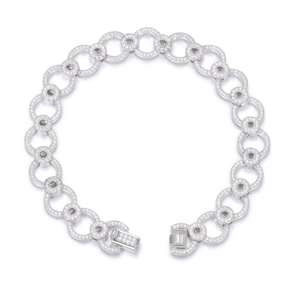 Sterling Silver Cubic Zirconia Jewellery - 925 Silver CZ Set Collarette - by Hearts Forever Jewellers