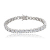 Sterling Silver Cubic Zirconia Necklace - 925 Silver CZ Set Tennis Necklace 6.0mm 17 Inch - by Hearts Forever Jewellers