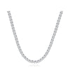 Sterling Silver Cubic Zirconia Necklace - 925 Silver CZ Set Tennis Necklace 4.0mm 17 Inch - by Hearts Forever Jewellers