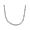 Sterling Silver Cubic Zirconia Necklace - 925 Silver CZ Set Tennis Necklace 6.0mm 17 Inch - by Hearts Forever Jewellers