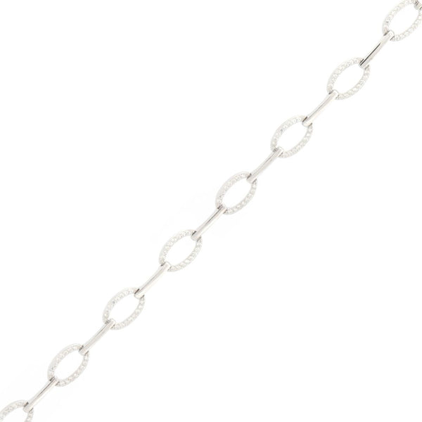 Sterling Silver Cubic Zirconia Bracelet - 925 Silver Rhodium Plated CZ Set Bracelet - by Hearts Forever Jewellers