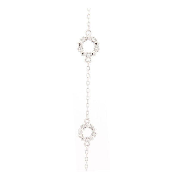 Sterling Silver Cubic Zirconia Bracelet - 925 Silver Rhodium Plated CZ Set Bracelet - by Hearts Forever Jewellers