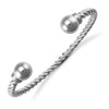 Sterling Silver Bracelet - 925 Silver Twisted Torque Bangle Ladies - by Hearts Forever Jewellers