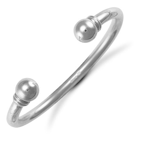Sterling Silver Bracelet - 925 Sterling Silver Torque Bangle - by Hearts Forever Jewellers