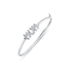 Sterling Silver Cubic Zirconia Bracelet - 925 Silver CZ Set Mum Bangle - by Hearts Forever Jewellers