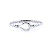 925 Silver Ladies Twisted Wire Stirrup Bangle
