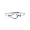 925 Silver Ladies Twisted Wire Stirrup Bangle