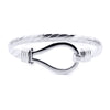 925 Silver Ladies Twisted Wire Stirrup Bangle