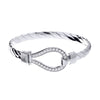 925 Silver Ladies Twisted Wire Stirrup Bangle