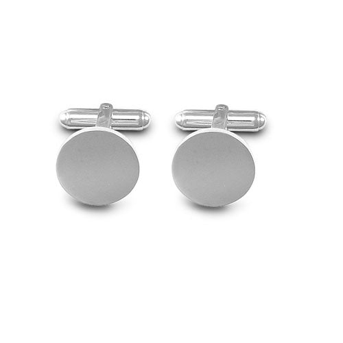 Sterling Silver Jewellery - 925 Sterling Silver Round Cufflinks - by Hearts Forever Jewellers