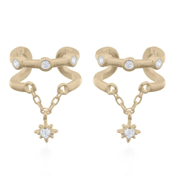 Sterling Silver Cubic Zirconia Jewellery - 925 Silver Ear Cuff - CZ Set - by Hearts Forever Jewellers