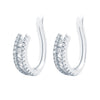 Sterling Silver Cubic Zirconia Ring - 925 Silver Rhodium Plated CZ Set Earrings - by Hearts Forever Jewellers