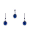 Sterling Silver Cubic Zirconia Ring - 925 Silver Rhodium Plated CZ Princess Kate Style Earrings - by Hearts Forever Jewellers