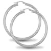 Sterling Silver Ring - 925 Sterling Silver 3mm round-tube twisted Hoop Earrings with a creole fixing - by Hearts Forever Jewellers